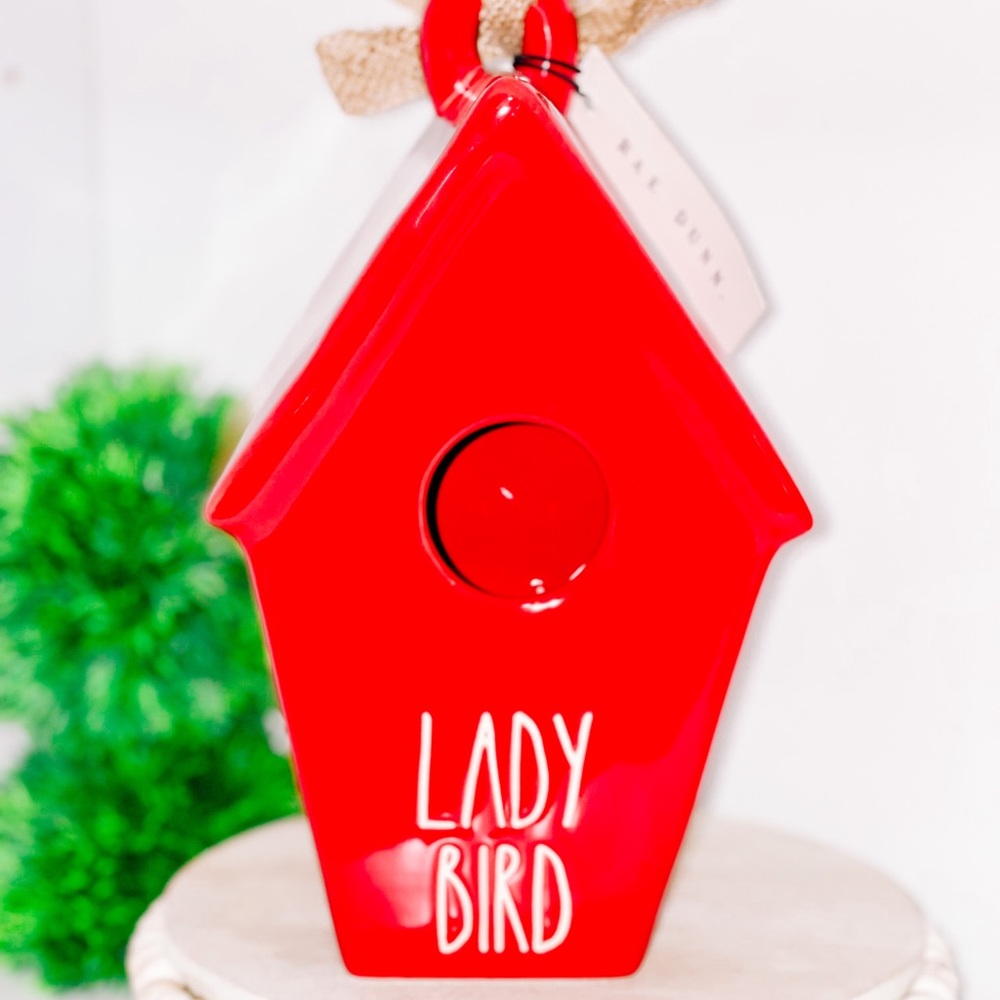 Rae Dunn LADY BIRD red ladybug birdhouse